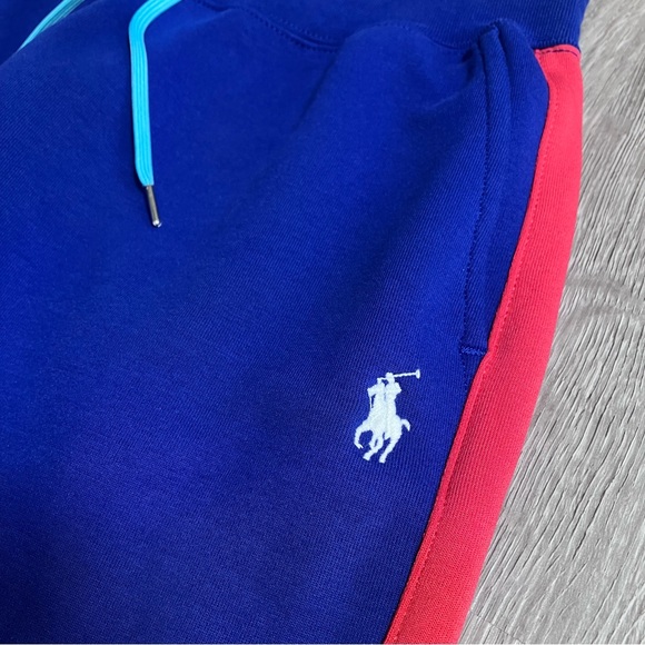 Polo Ralph Lauren Striped Joggers Women's Size S Blue Sweatpants Colorblock - Picture 3 of 10